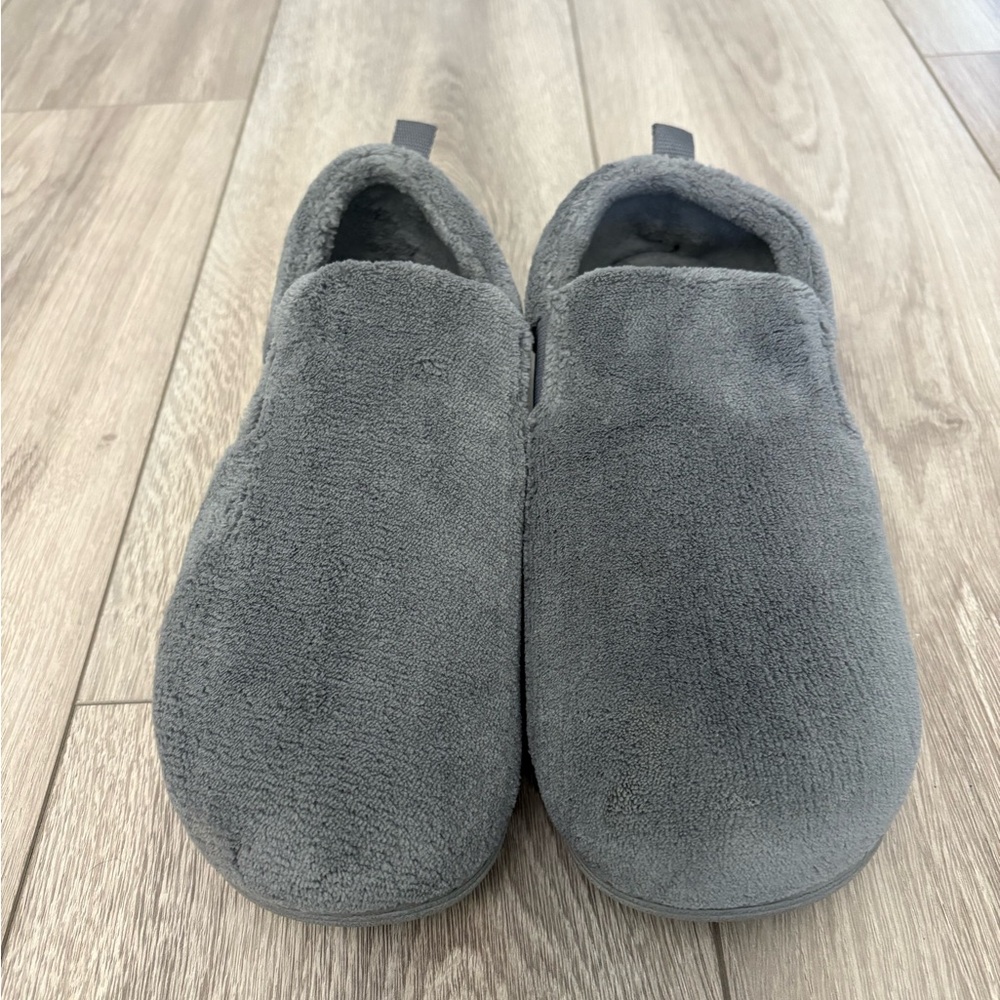 Vionic Kalia Gray Plush Slip On Slippers Shoes Women Size 8 Casual Comfort - Picture 3 of 9
